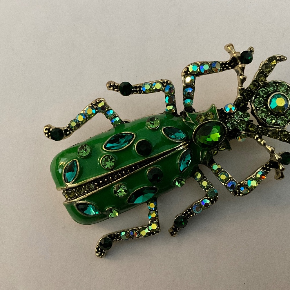 Large green Beetle Broach